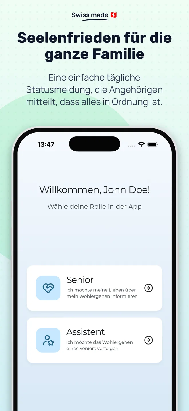 Screenshot der I am OK App